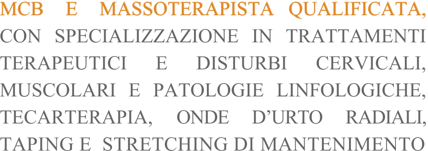 MCB e Massoterapista Qualificata